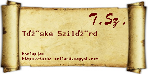 Tüske Szilárd névjegykártya