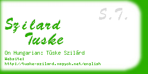 szilard tuske business card