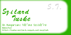 szilard tuske business card